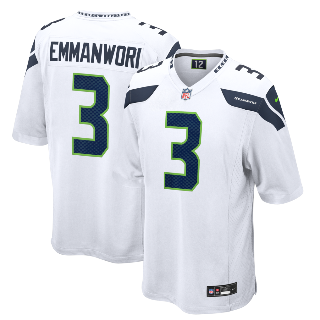 Men's Seattle Seahawks Nick Emmanwori Nike White Game Jersey - ujerseystore