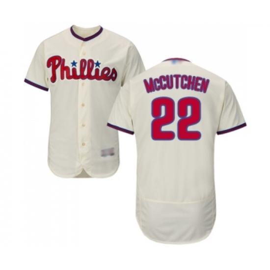 Men's Philadelphia Phillies #22 Andrew McCutchen Cream Alternate Flex Base Authentic Collection Baseball Jersey - Ujersey