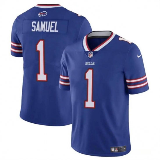 Men's Buffalo Bills #1 Curtis Samuel Blue Vapor Untouchable Limited Football Stitched Jersey - Ujersey
