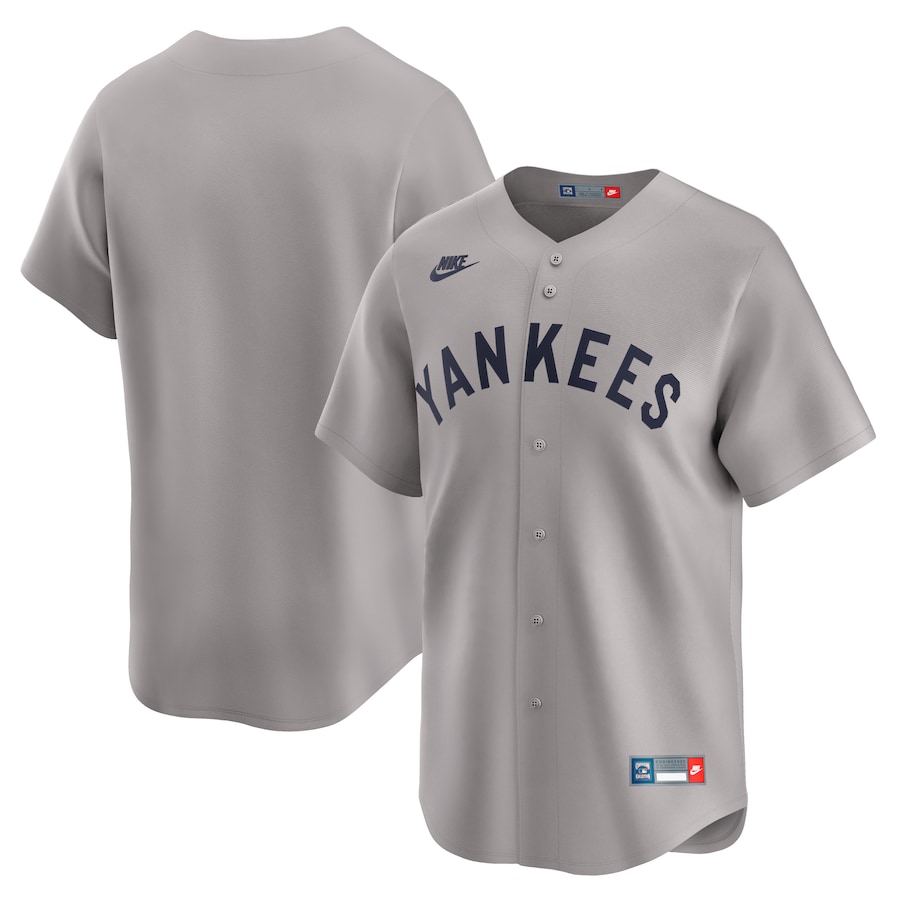 Men's New York Yankees Nike Gray Cooperstown Collection Limited Jersey - Ujersey NHL
