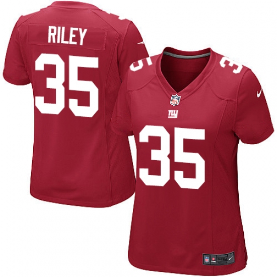 Women's Nike New York Giants #35 Curtis Riley Game Red Alternate NFL Jersey - Ujersey