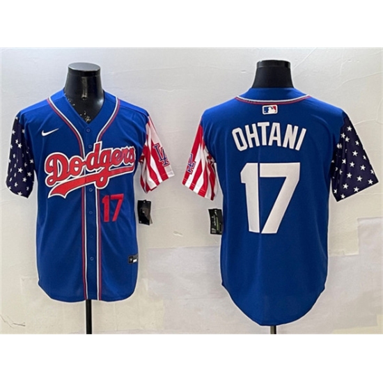 Men's Los Angeles Dodgers #17 Shohei Ohtani Royal Limited Stitched Baseball Jersey - Ujersey