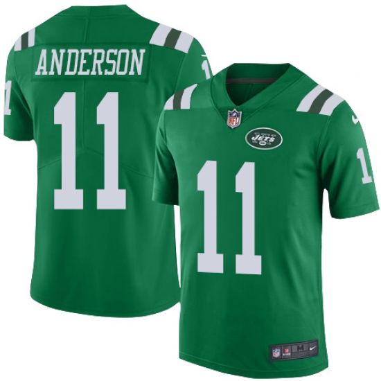 Youth Nike New York Jets #11 Robby Anderson Limited Green Rush Vapor Untouchable NFL Jersey - Ujersey