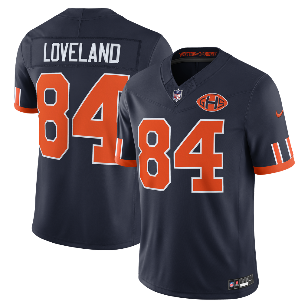 Men's Chicago Bears Colston Loveland Nike Navy 2026 Rivalries Collection Stitched Limited Jersey - Ujersey