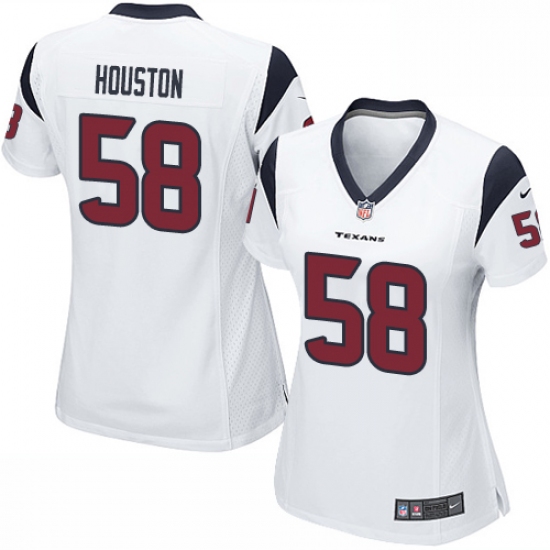 Women's Nike Houston Texans #58 Lamarr Houston Game White NFL Jersey - Ujersey