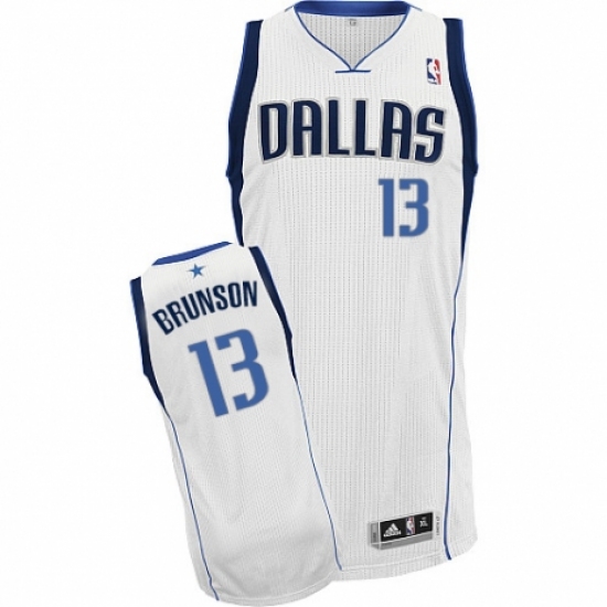 Men's Nike Dallas Mavericks #13 Jalen Brunson Authentic White Home NBA Jersey - Association Edition - Ujersey