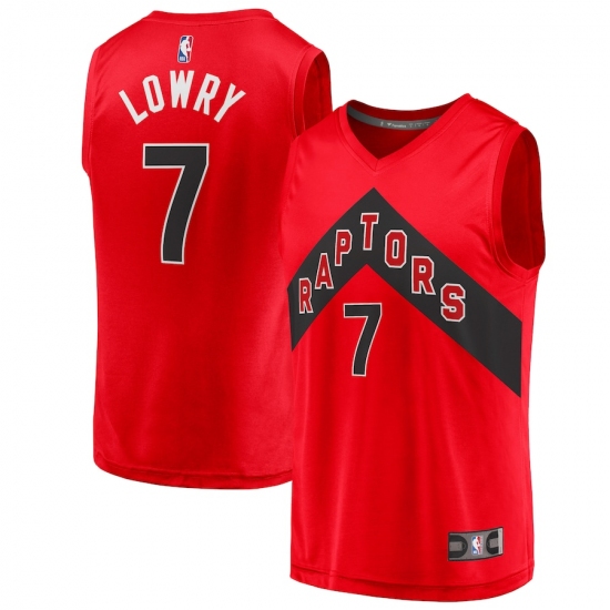 Men's Toronto Raptors #7 Kyle Lowry Fanatics Branded Red 2020-21 Fast Break Replica Player Jersey - Ujersey