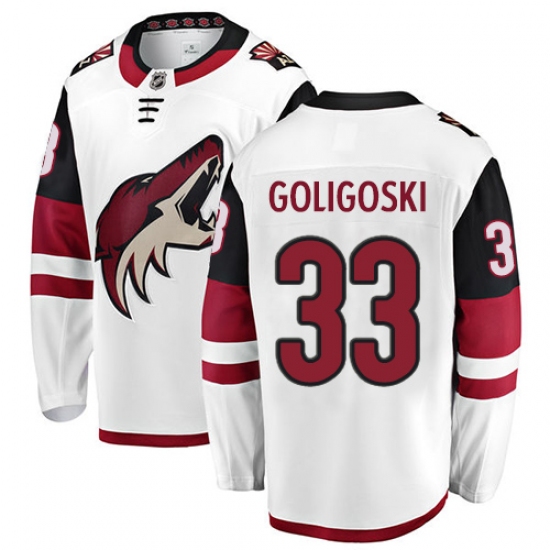 Men's Arizona Coyotes #33 Alex Goligoski Fanatics Branded White Away Breakaway NHL Jersey - Ujersey
