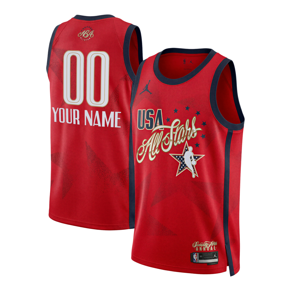 Unisex Jordan Brand Red 2026 NBA All-Star Game Swingman Custom Jersey - Ujersey Shop
