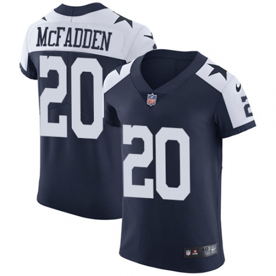 Men's Nike Dallas Cowboys #20 Darren McFadden Navy Blue Throwback Alternate Vapor Untouchable Elite Player NFL Jersey - Ujersey
