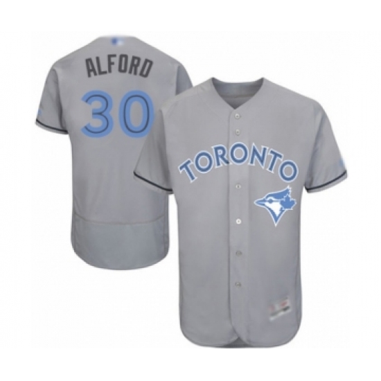 Men's Toronto Blue Jays #30 Anthony Alford Authentic Gray 2016 Father's Day Fashion Flex Base Baseball Player Jersey - Ujersey