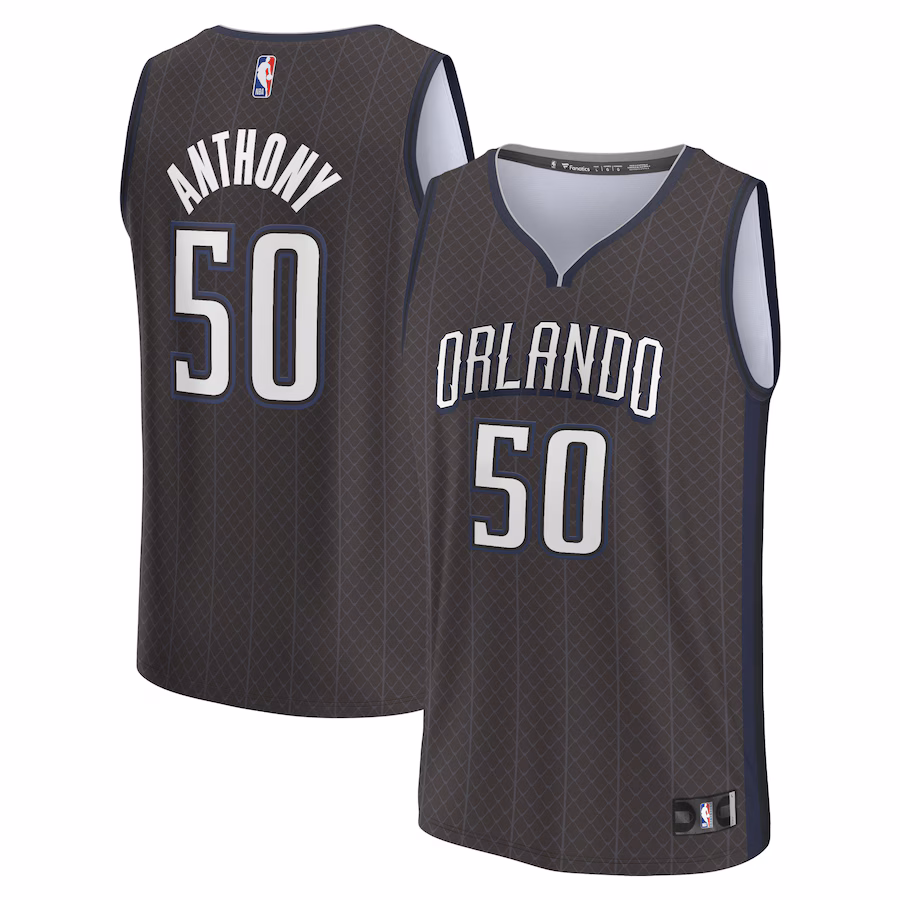Men's Orlando Magic Cole Anthony Fanatics Black Fastbreak Jersey - City Edition - Ujersey NHL