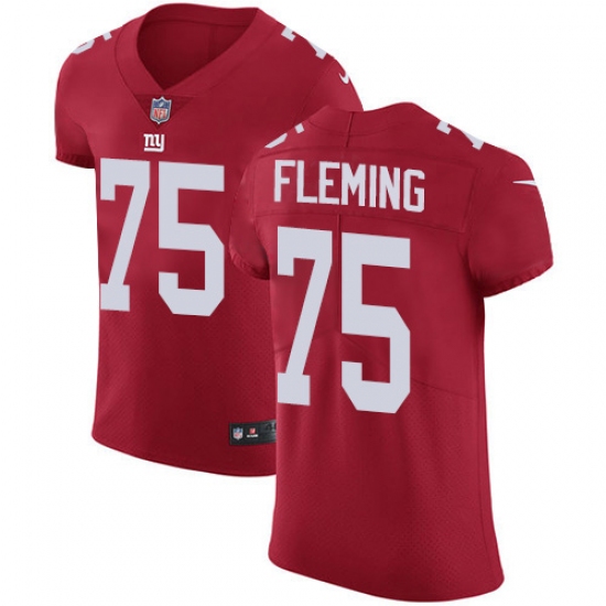 Nike New York Giants #75 Cameron Fleming Red Alternate Men's Stitched NFL New Elite Jersey - Ujersey