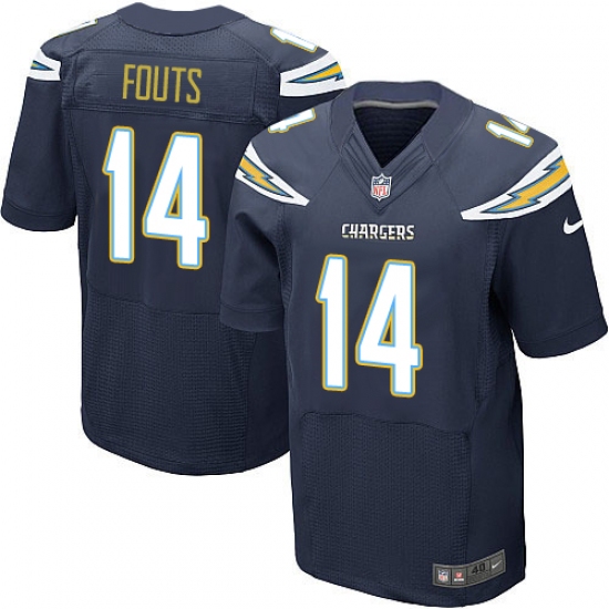 Men's Nike Los Angeles Chargers #14 Dan Fouts Elite Navy Blue Team Color NFL Jersey