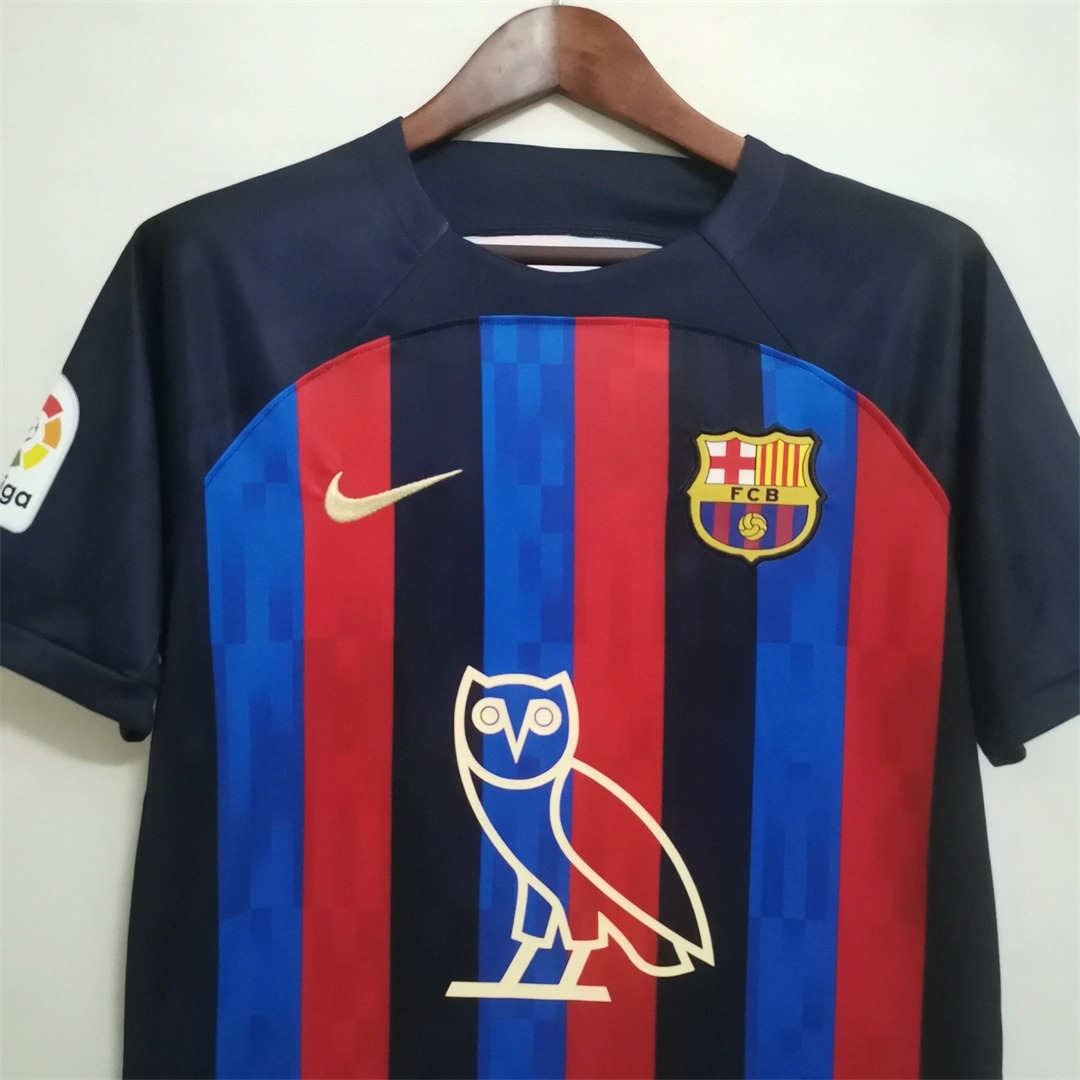Barcelona Home Owl Version Soccer Jersey Custom Shirt 2022/23 - ujerseystore