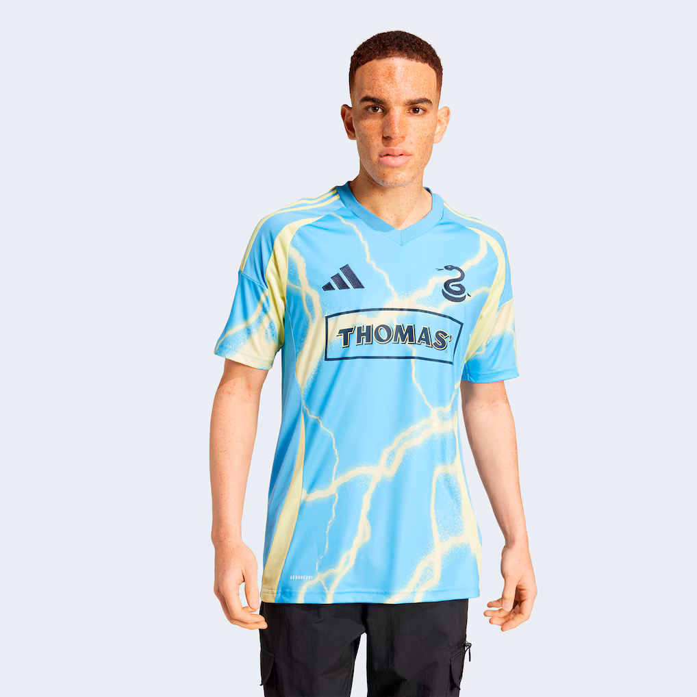 Men's Philadelphia Union adidas Blue 2025 The Voltage Kit Replica Jersey