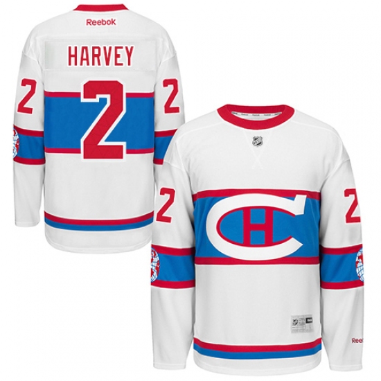 Men's Reebok Montreal Canadiens #2 Doug Harvey Premier White 2016 Winter Classic NHL Jersey - Ujersey