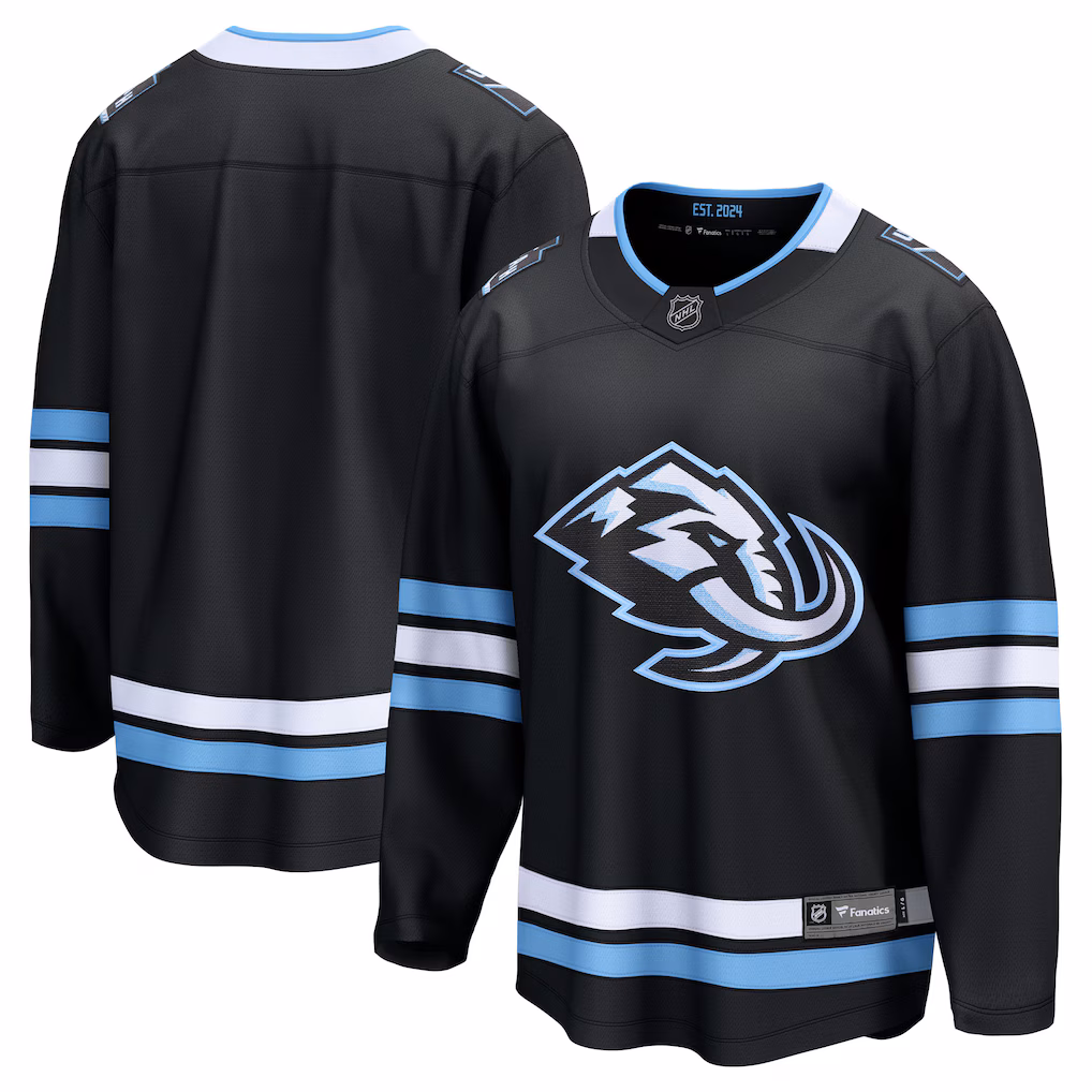 Men's Utah Mammoth Fanatics Black Home Breakaway Jersey