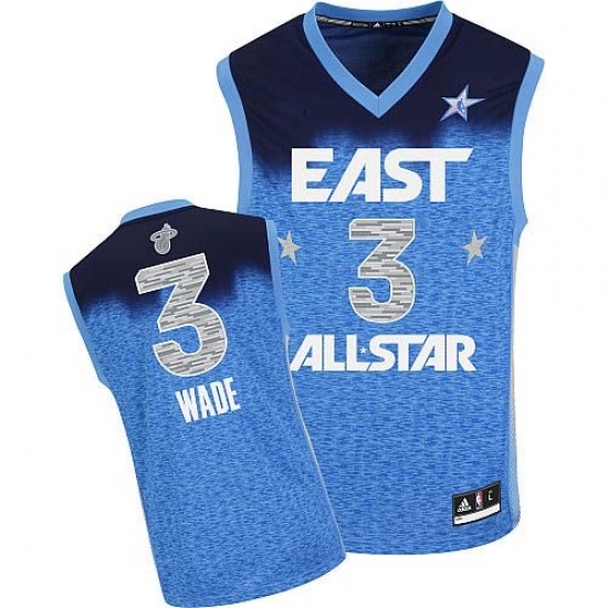 Men's Adidas Miami Heat #3 Dwyane Wade Swingman Blue 2012 All Star NBA Jersey - Ujersey