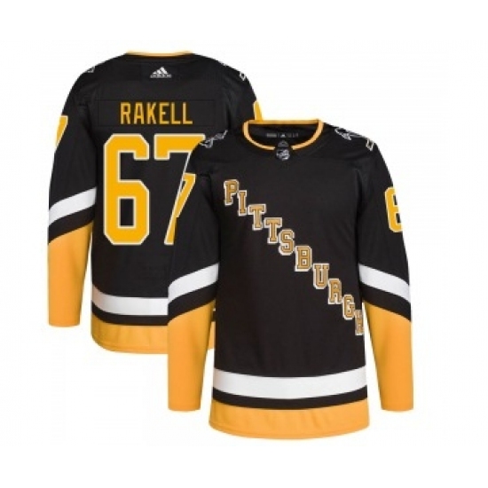 Men's Pittsburgh Penguins #67 Rickard Rakell Black 2021-2022 Stitched Jersey - Ujersey