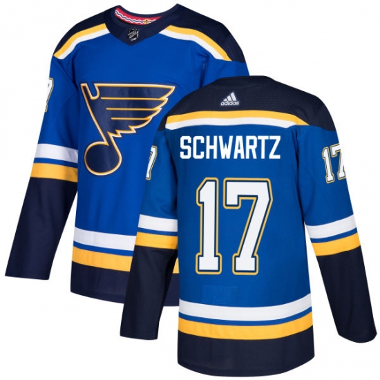 Youth Adidas St. Louis Blues #17 Jaden Schwartz Premier Royal Blue Home NHL Jersey - Ujersey
