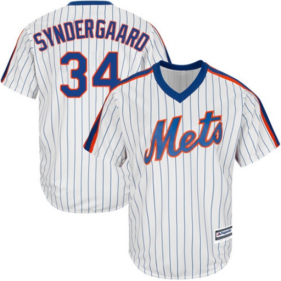 Men's Majestic New York Mets #34 Noah Syndergaard Replica White Alternate Cool Base MLB Jersey - Ujersey