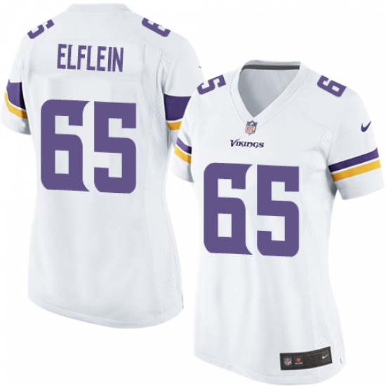 Women's Nike Minnesota Vikings #65 Pat Elflein Game White NFL Jersey - Ujersey
