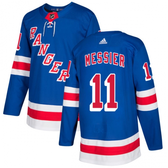 Youth Adidas New York Rangers #11 Mark Messier Premier Royal Blue Home NHL Jersey - Ujersey
