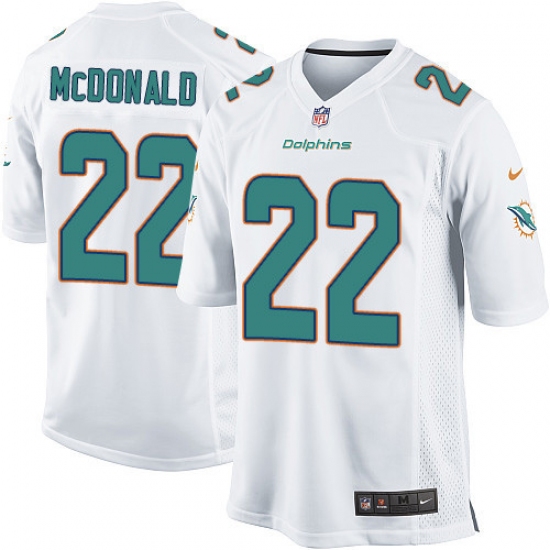 Men's Nike Miami Dolphins #22 T.J. McDonald Game White NFL Jersey - Ujersey