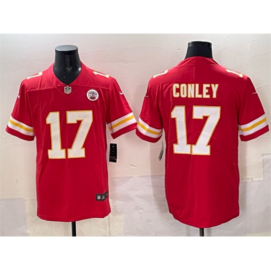 Men’s Kansas City Chiefs #17 Chris Conley Red Vapor Untouchable Limited Football Stitched Jersey - Ujersey