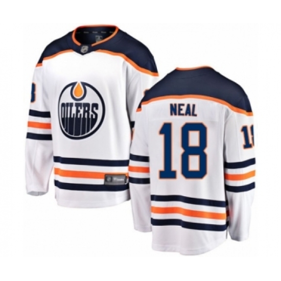 Men's Edmonton Oilers #18 James Neal Authentic White Away Fanatics Branded Breakaway Hockey Jersey - Ujersey
