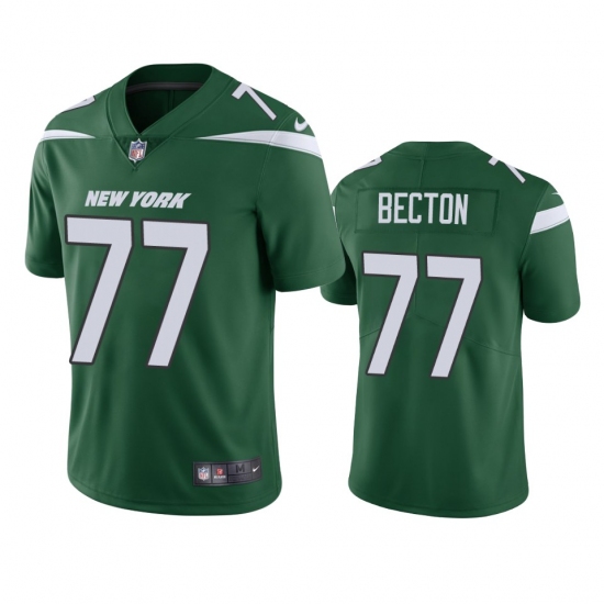 Men's New York Jets #77 Mekhi Becton Green 2020 NFL Draft Vapor Limited Jersey - Ujersey