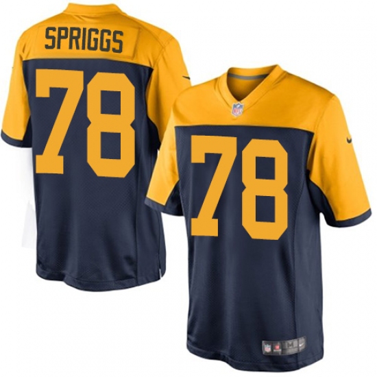 Men's Nike Green Bay Packers #78 Jason Spriggs Limited Navy Blue Alternate NFL Jersey - Ujersey