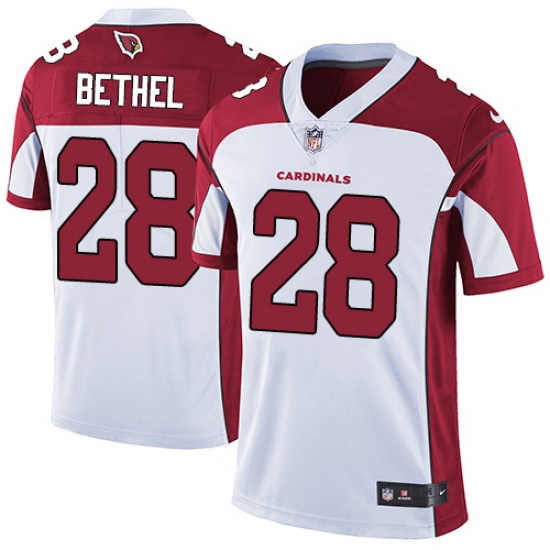 Men's Nike Arizona Cardinals #28 Justin Bethel White Vapor Untouchable Limited Player NFL Jersey - Ujersey