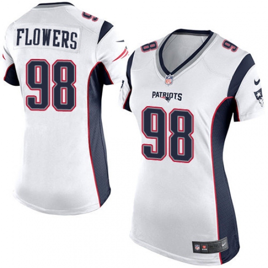 Women's Nike New England Patriots #98 Trey Flowers Game White NFL Jersey - Ujersey
