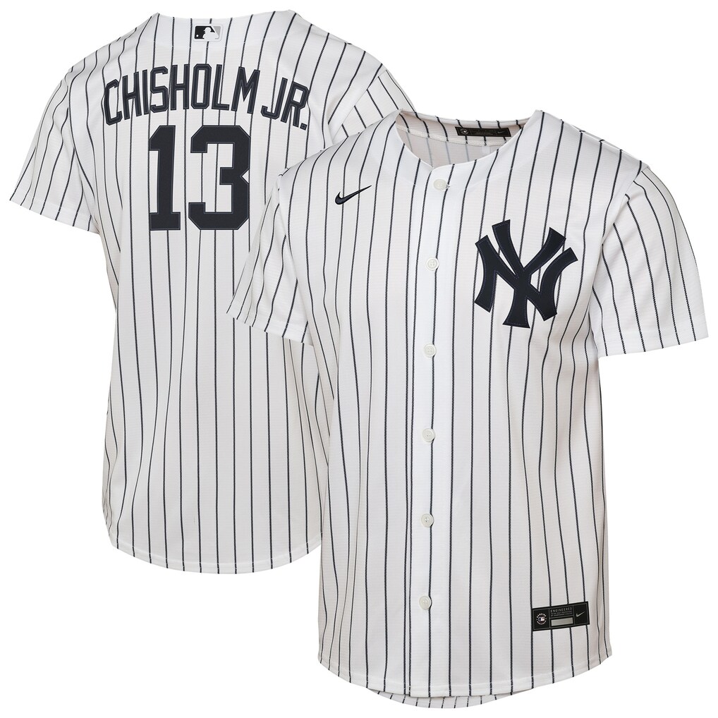 Youth New York Yankees Jazz Chisholm Jr. Nike White Home Replica Jersey - Ujersey
