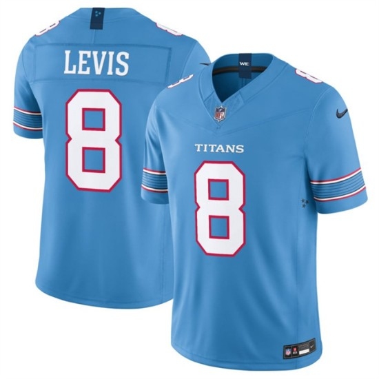 Men's Tennessee Titans #8 Will Levis Light Blue 2026 F.U.S.E. Vapor Limited Stitched Football Jersey - Ujersey