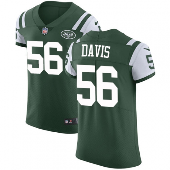 Men's Nike New York Jets #56 DeMario Davis Elite Green Team Color NFL Jersey - Ujersey