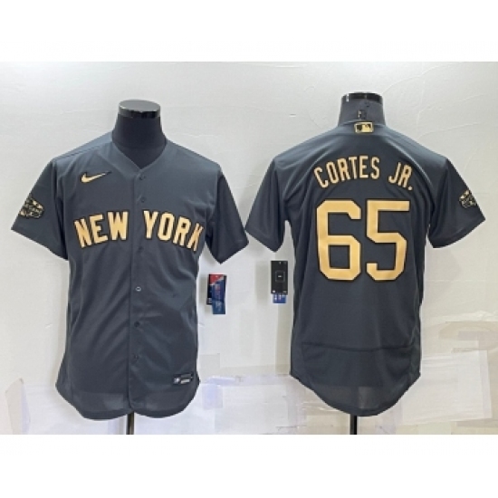 Men's New York Yankees #65 Nestor Cortes Jr Grey 2022 All Star Stitched Flex Base Nike Jersey - Ujersey