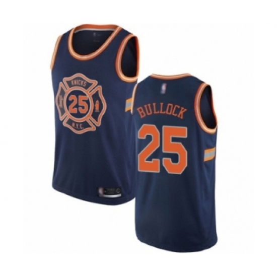 Women's New York Knicks #25 Reggie Bullock Swingman Navy Blue Basketball Jersey - City Edition - Ujersey