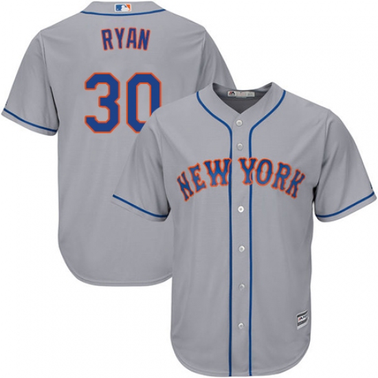 Men's Majestic New York Mets #30 Nolan Ryan Replica Grey Road Cool Base MLB Jersey - Ujersey