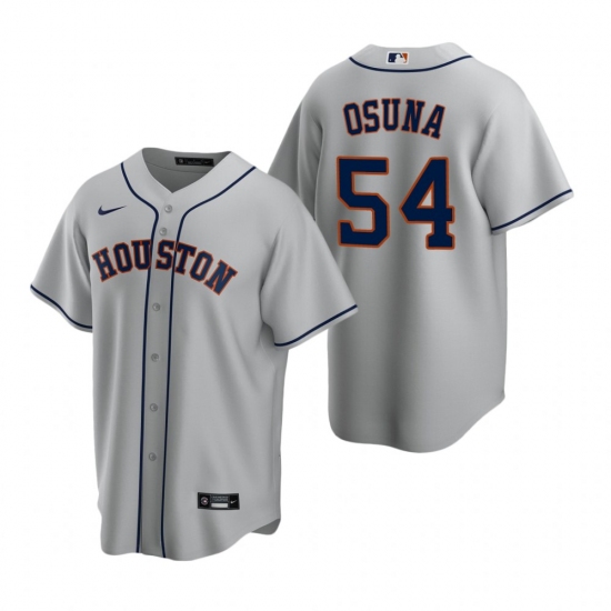 Men's Nike Houston Astros #54 Roberto Osuna Gray Road Stitched Baseball Jersey - Ujersey