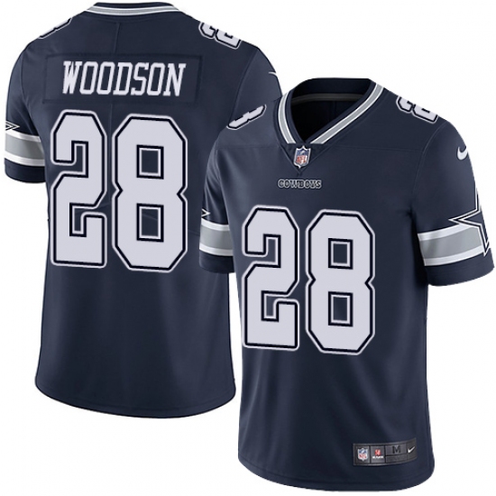 Men's Nike Dallas Cowboys #28 Darren Woodson Navy Blue Team Color Vapor Untouchable Limited Player NFL Jersey - Ujersey