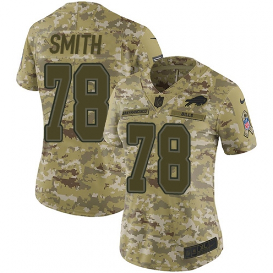 Women's Nike Buffalo Bills #78 Bruce Smith Limited Camo 2018 Salute to Service NFL Jersey - Ujersey