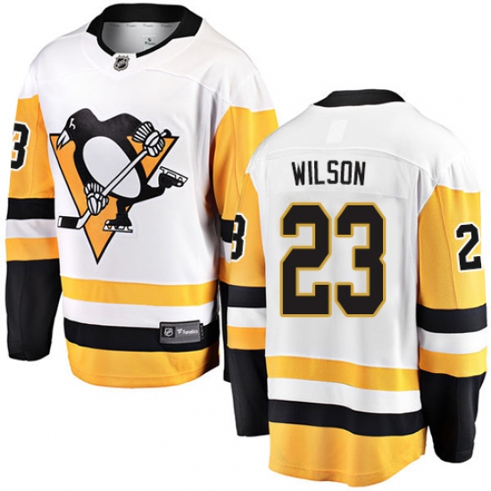 Youth Pittsburgh Penguins #23 Scott Wilson Fanatics Branded White Away Breakaway NHL Jersey - Ujersey