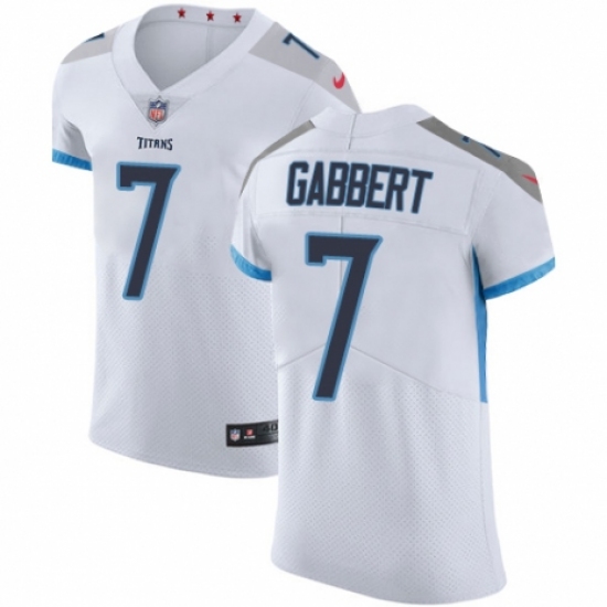 Men's Nike Tennessee Titans #7 Blaine Gabbert White Vapor Untouchable Elite Player NFL Jersey - Ujersey