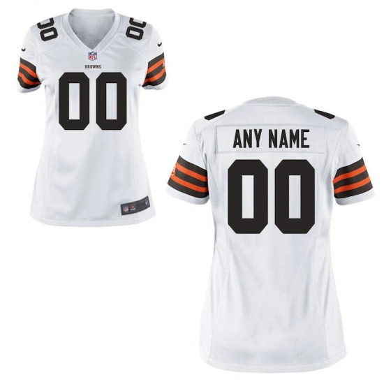 Women's Cleveland Browns Historic Logo Nike White Custom Game Jersey - Ujersey