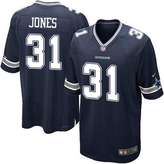 Men's Nike Dallas Cowboys #31 Byron Jones Game Navy Blue Team Color NFL Jersey - Ujersey