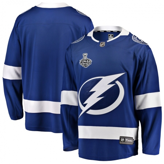 Men's Tampa Bay Lightning Fanatics Branded Blue Blank 2020 Stanley Cup Final Bound Home Breakaway Jersey - Ujersey