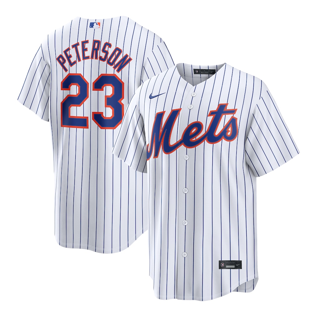 Men's New York Mets David Peterson Nike White Home Replica Jersey